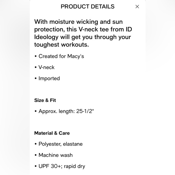 IDEOLOGY workout tee, size XS - Picture 6 of 6